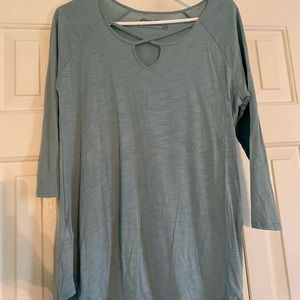 light blue eddie bauer medium 3/4 shirt